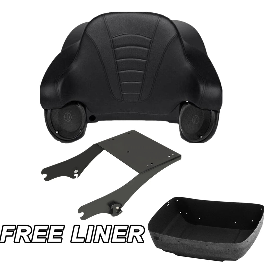 Trunk Pad Mount Rack Speakers for Harley Touring Road Glide (1997–2008)