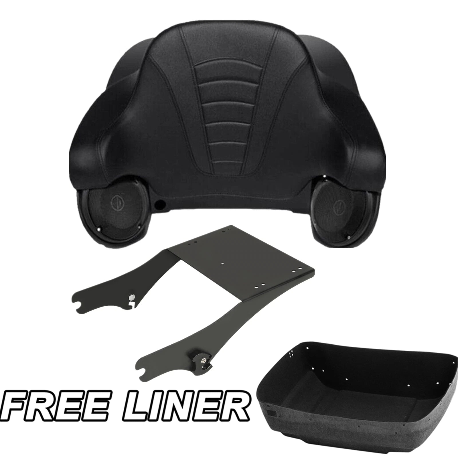 Trunk Pad Mount Rack Speakers for Harley Touring Road Glide (1997–2008)