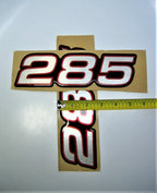Set of 2 Silver Series 285 Outboard 3D Decal Stickers for Stratos (N/A)