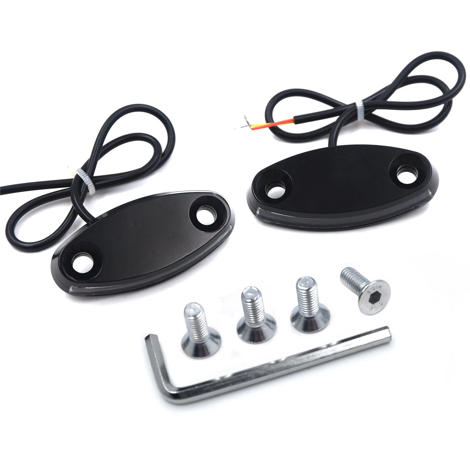 Black Mirror Block Off Base Plate LED for Honda CBR 900RR 929 (2000–2003)