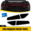 Tail Light Tint Overlay for Dodge Charger (2015–2022) Dark PreCut Vinyl