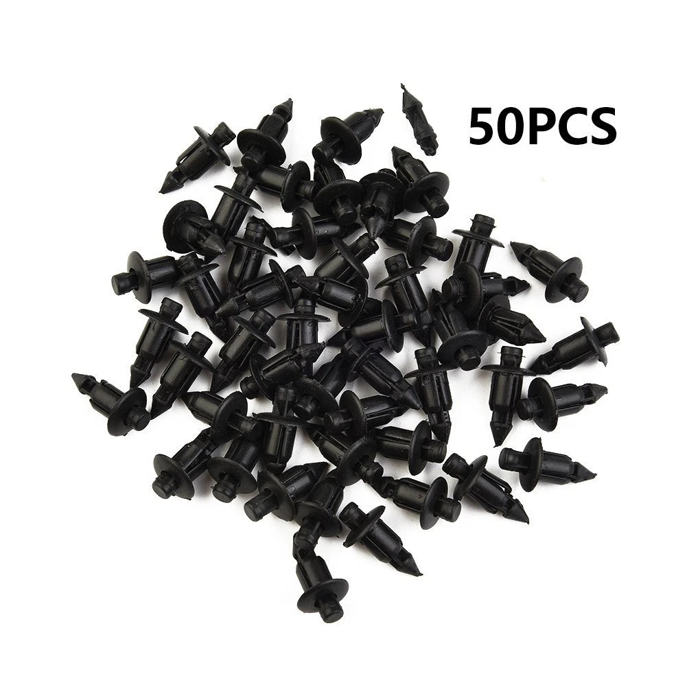 50 Pcs 6mm Motorcycle Fairing Trim Rivet Clips for Honda Suzuki