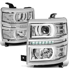 LED DRL U Tube Bar for Silverado Projector Headlight (2014–2015)