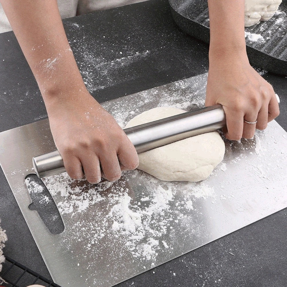 304 Stainless Steel Rolling Pin for Dough and Pastry Baking