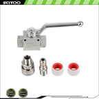 Stainless Steel Ball Valve Kit for Power Washer Hose 3/8 In