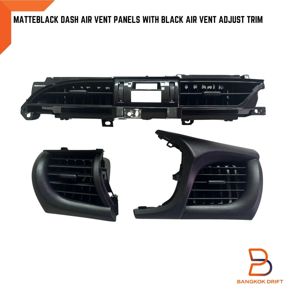 Black Center Dashboard Air Vents Panel for Toyota Hilux Ute Revo (2015-2024)