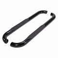 Black 3in 90 Deg Round Bent w/Pads Step Nerf Bar for 2018-2019 Jeep Wrangler 2DR
