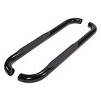 Black 3in 90 Deg Round Bent w/Pads Step Nerf Bar for 2018-2019 Jeep Wrangler 2DR