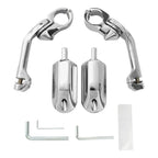 Chrome Long Angled Highway Engine Guard Foot Pegs for Harley Davidson