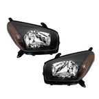 Set of 2 Black Housing Halogen Headlights for Toyota RAV4 (2001–2003)
