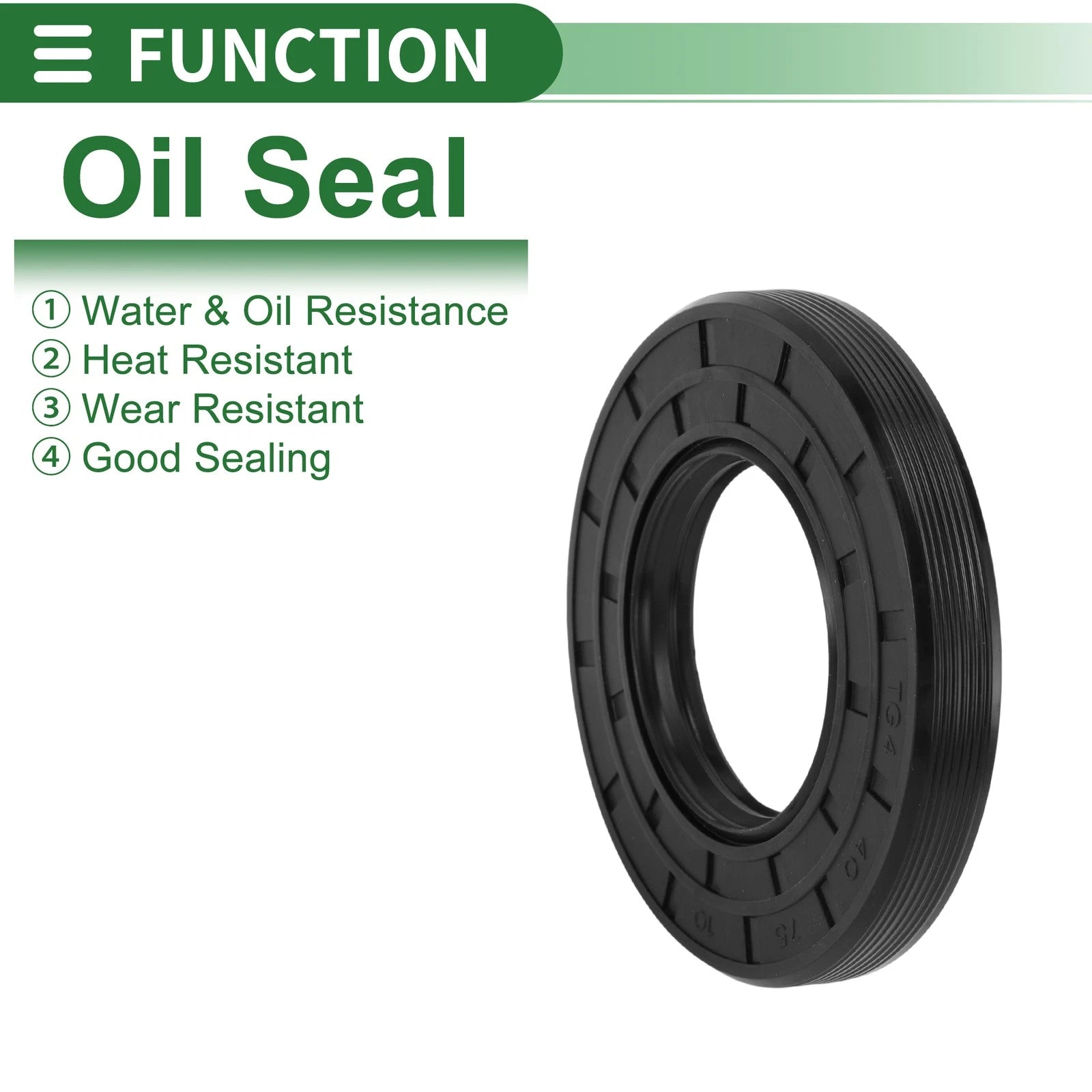Oil Seal for Various Models (40x75x10mm, NBR Rubber, High Pressure)