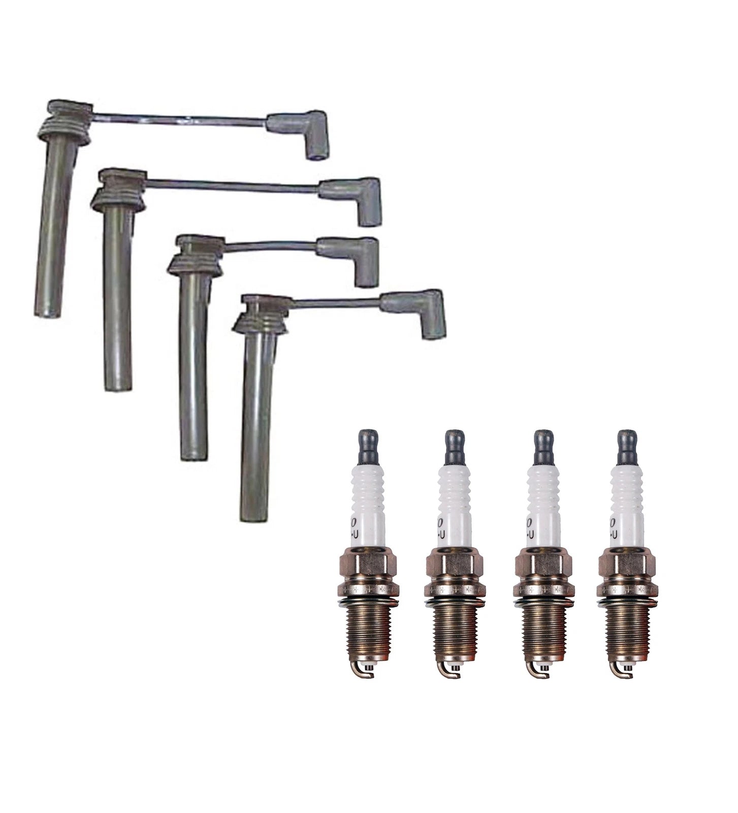 Denso 7mm Wire Set & 4 U-Groove Spark Plugs Kit for Dodge Plymouth 2.0 L4