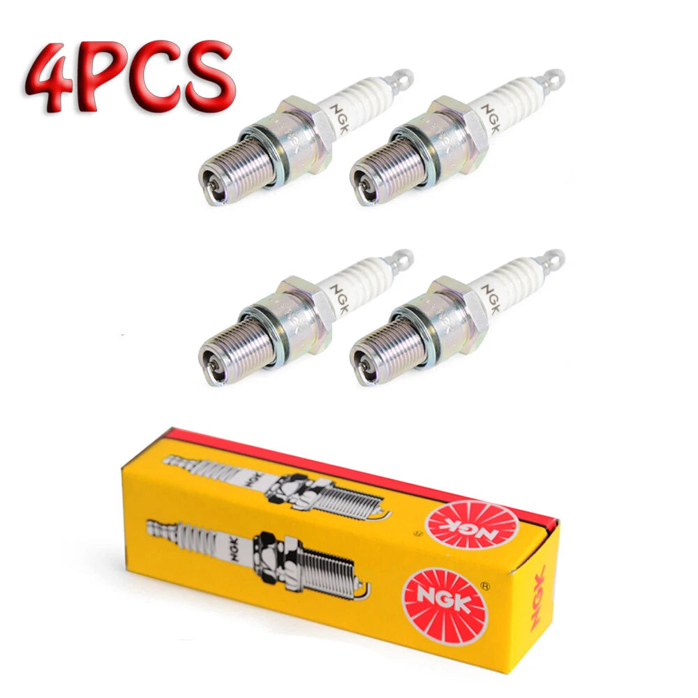 Set of 4 NGK Standard Spark Plugs for Motorcycles (B8ES #2411)