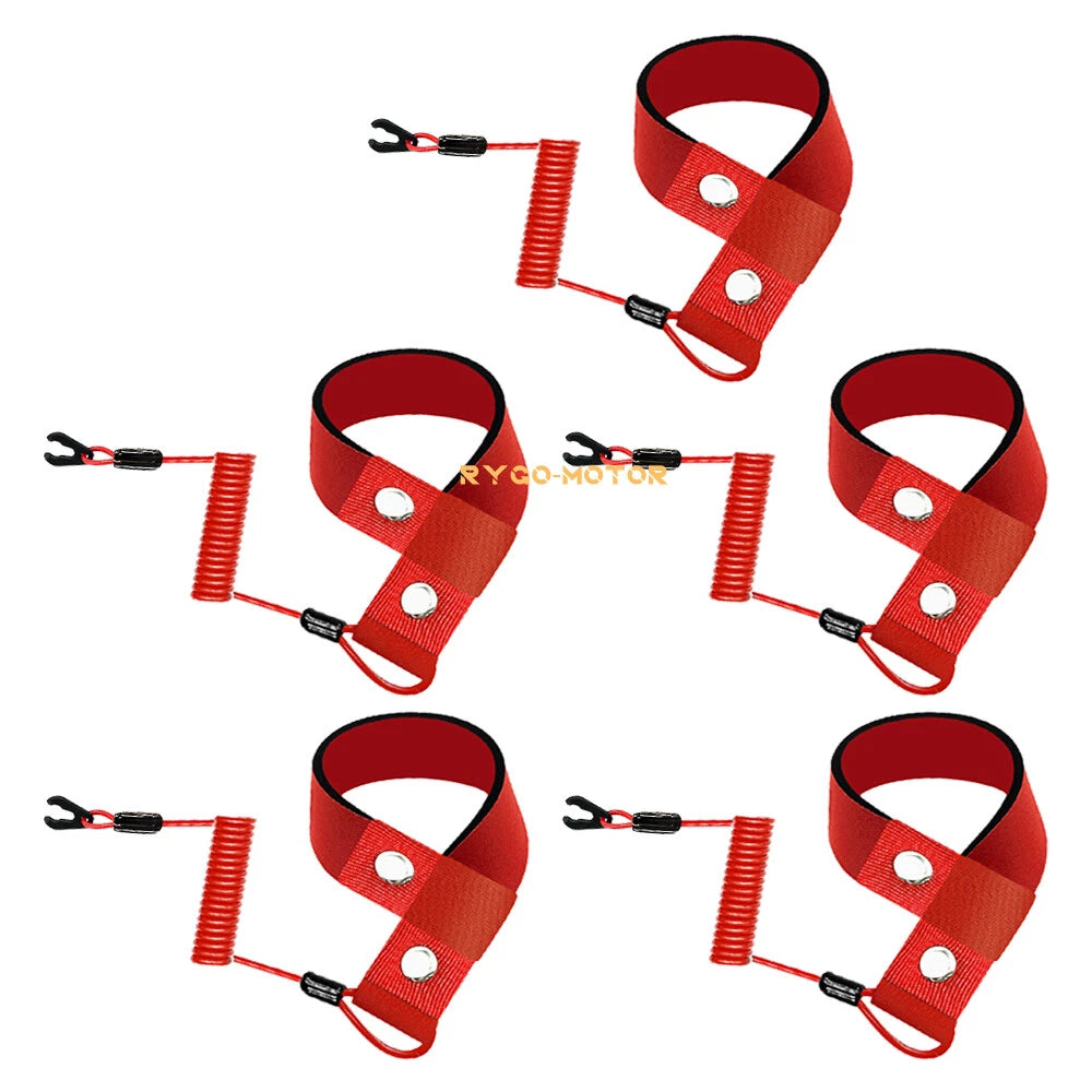 5-Pack Safety Key Lanyard for Yamaha Jet Ski WaveRunner WaveVenture