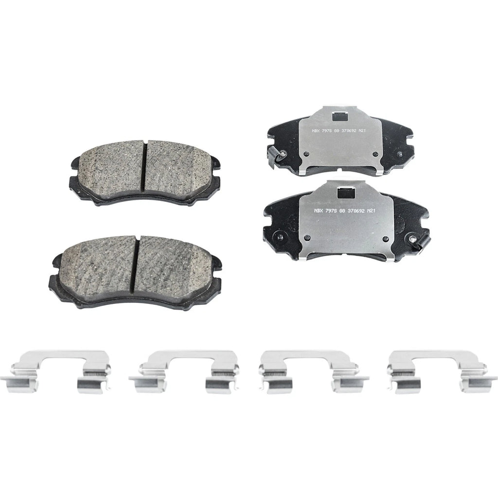 Brake Disc Brake Pad Kit for Kia Soul (2010–2011) Front and Rear Set