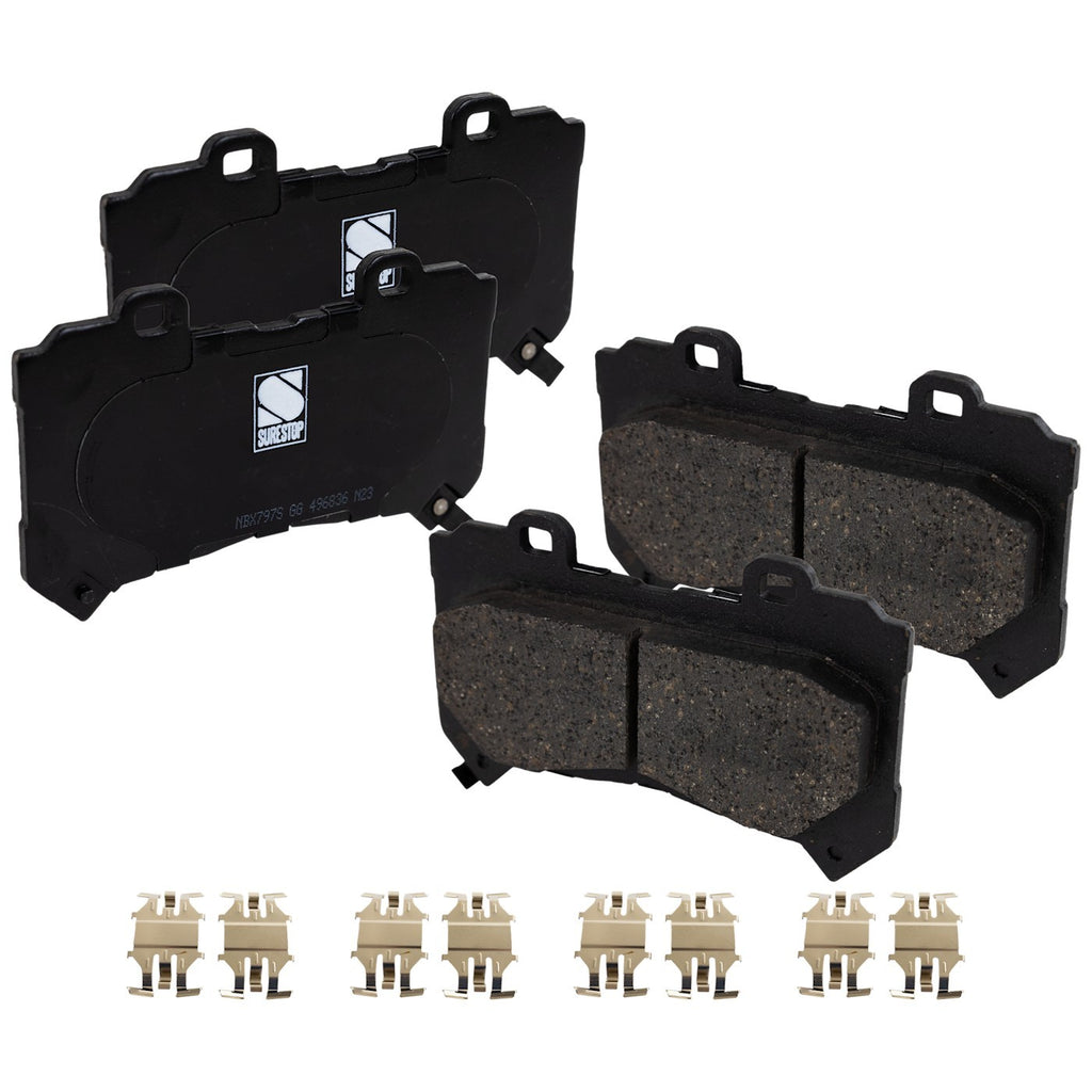 Set of 4 Brake Pads for Chevy GMC Canyon Chevrolet Colorado (2019–2020)