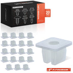 White Nylon Grommet Screw Bumper Retainer Clip for Toyota (20 Pack)