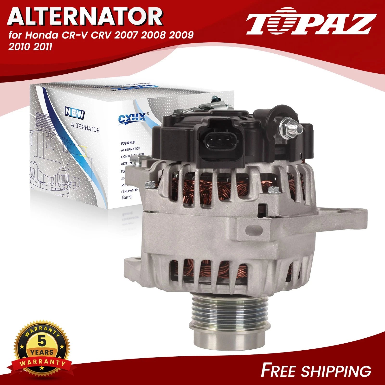 Alternator 110A for Hyundai Elantra (2013) Kia Forte Rondo Soul (2014–2016)