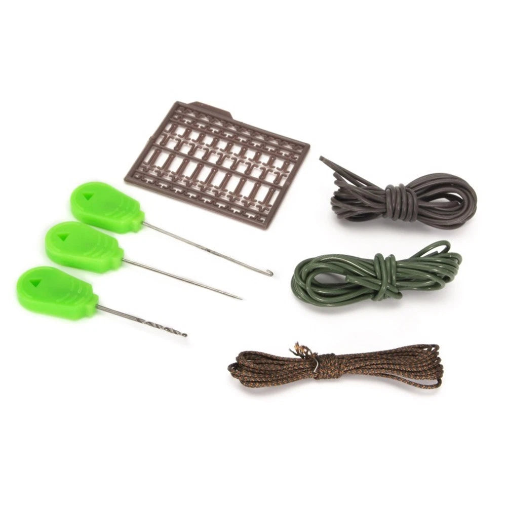 94-Piece Carp Fishing Accessories Kit - PE Nylon, Stainless Steel, Soft Rubber