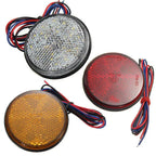 Round LED Reflector Tail Brake Stop Light for Motorcycle Truck Trailer Car