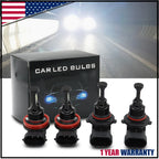 Set of 2 6000K LED Headlight Bulbs 9005 H11 for Chevy Silverado 1500 2500 HD