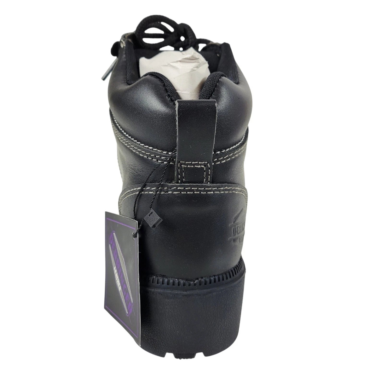 Derringer Unik Women's Leather Short Motorcycle Boots Black 7.5 (12020)
