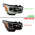 Halogen Headlight w/LED DRL Chrome for GMC Acadia (2017–2019) Right Passenger Side