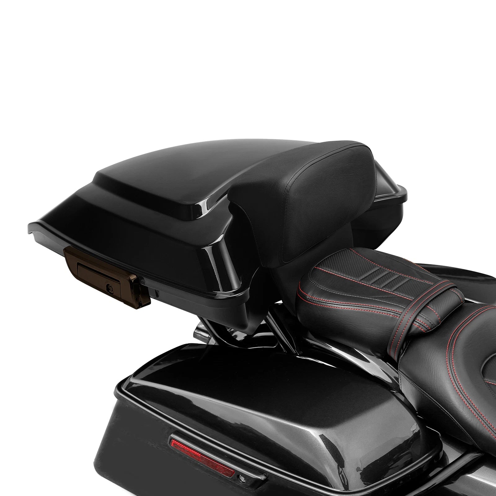 Black Razor Trunk Backrest Pad for Harley Touring Road Glide (2014–2025)