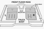Pair of Front Floor Pans for Ford F100 F150 F250 F350 Bronco (1967–1979)