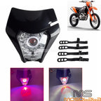 Enduro Dirt Bike LED Headlight Fairing for 200-450 EXC Six Days KX KLX WR YZ (200-2023)