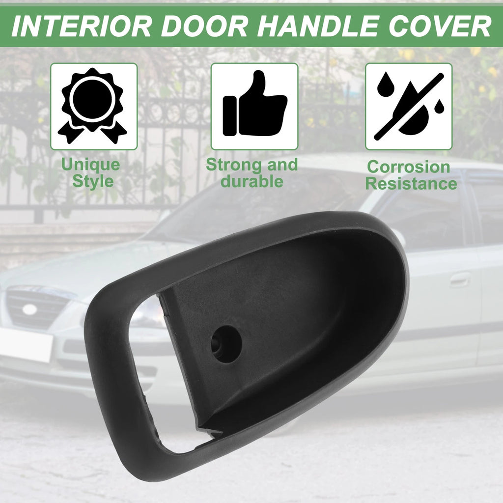 Set of 2 Front Rear Interior Door Handle Trim Bezel for Hyundai Elantra (2001–2006) Black
