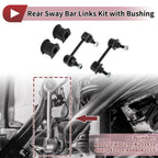 Set of 2 Rear Stabilizer Bar Links with Bushings for Toyota RAV4 (No.K80297)