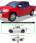 Running Boards for Nissan Titan Crew Cab (2004–2024) Matte Black 6-Inch