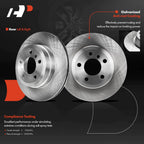 Set of 2 Rear Brake Rotors with Ceramic Pads & Calipers for BMW X5 X6 (2007–2013)