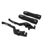 Black Extendable Brake Clutch Levers & Grips for Kawasaki Z1000 (2010-2023)