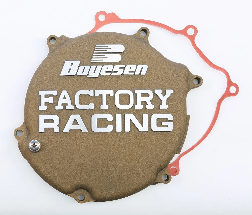 Boyesen Factory Racing Clutch Cover Magnesium for Kawasaki KX125 (2003–2005)