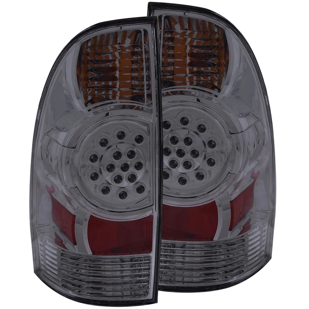 Chrome Smoke Lens Tail Light Assembly for 2005-2015 Toyota Tacoma