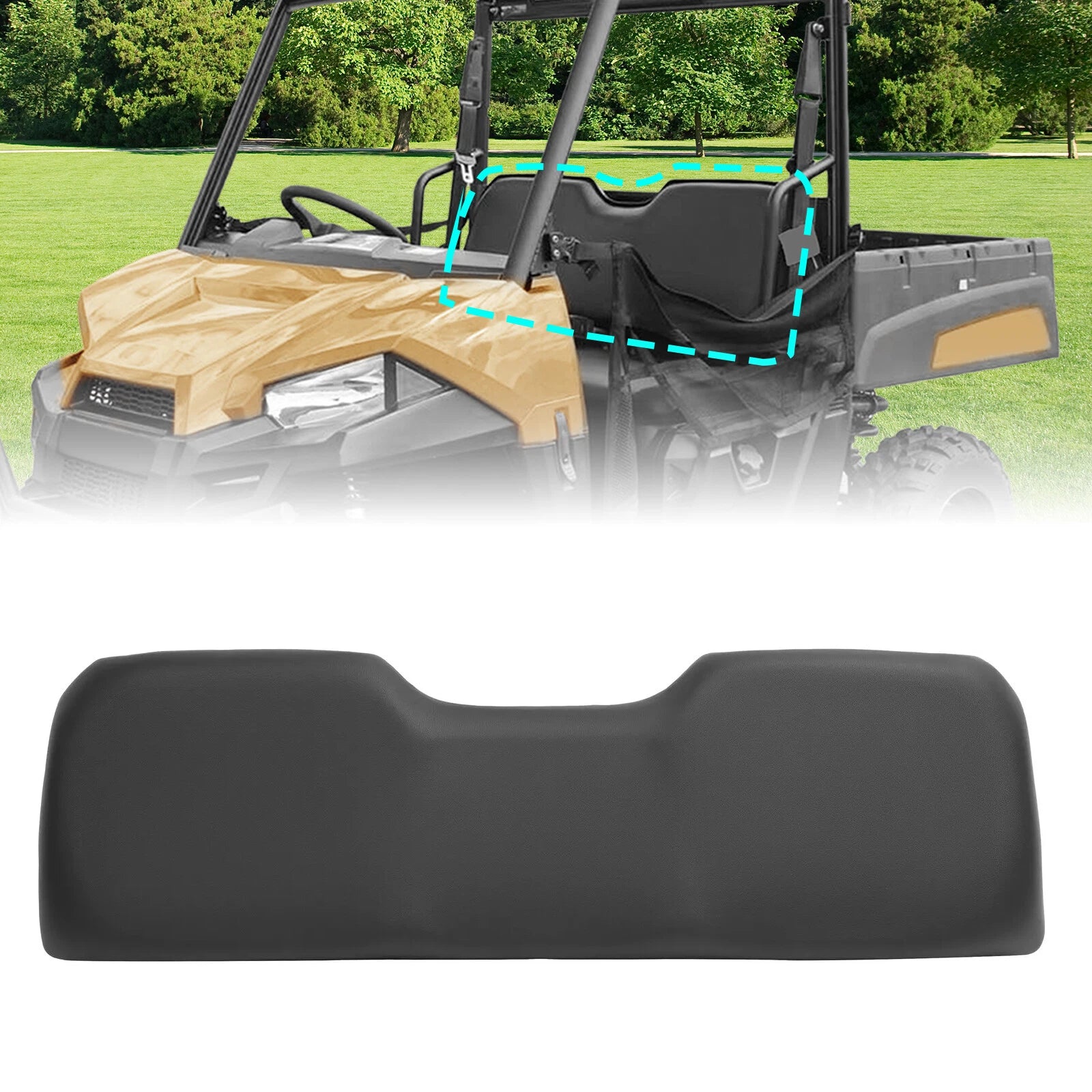 Replacement Seat Back Rest Black for Polaris Ranger XP Crew 800 900 (2009–2018)