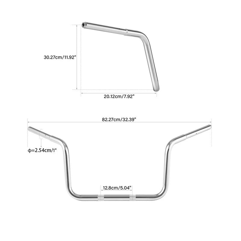 12" Rise Ape Hanger 1-1/4" Handlebar for BMW R18 B Transcontinental (2021–2025)
