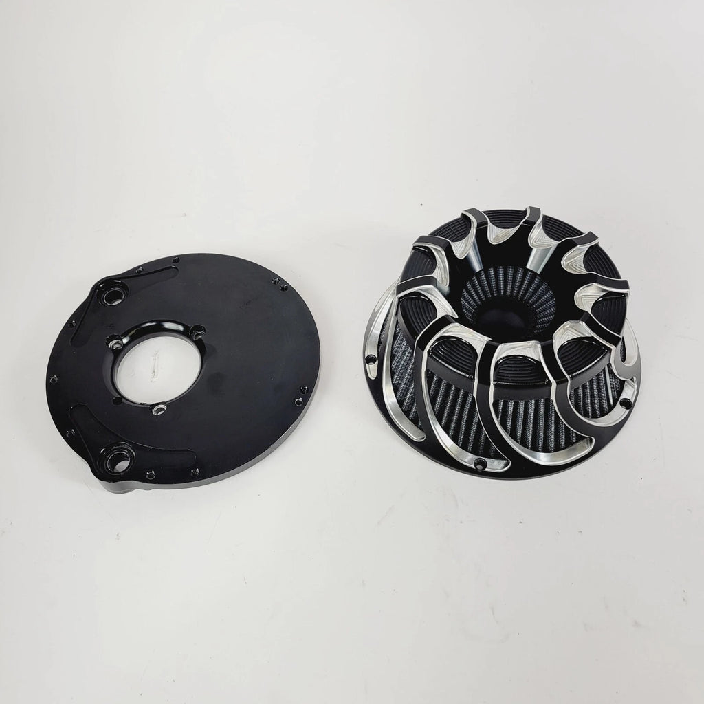 Spin Cut Air Cleaner Intake Filter for Harley Sportster XL 883 1200 (2004–2022) Black