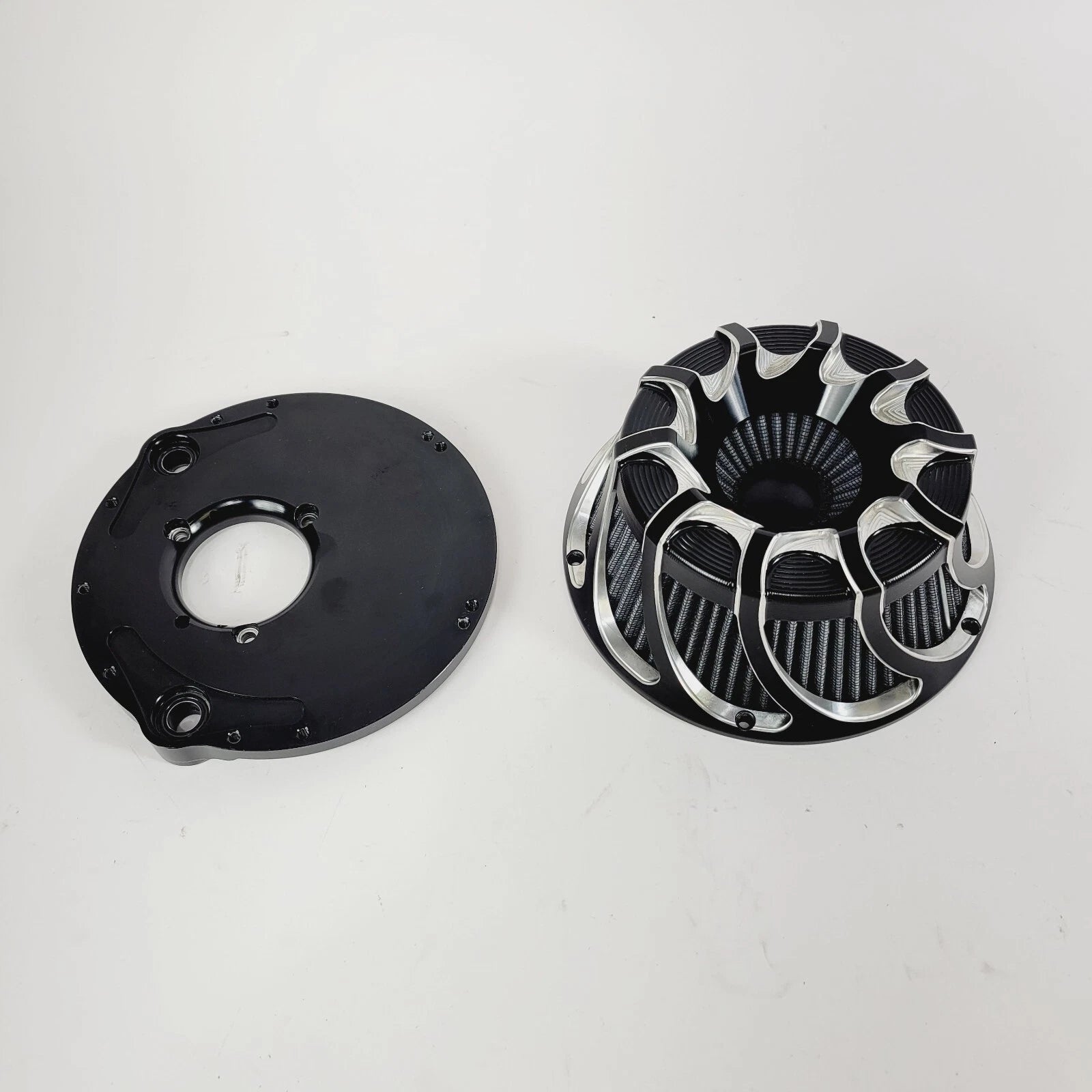 Spin Cut Air Cleaner Intake Filter for Harley Sportster XL 883 1200 (2004–2022) Black