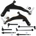 Set of 8 Control Arms Tie Rods Sway Bars for Nissan Murano (2003–2004)
