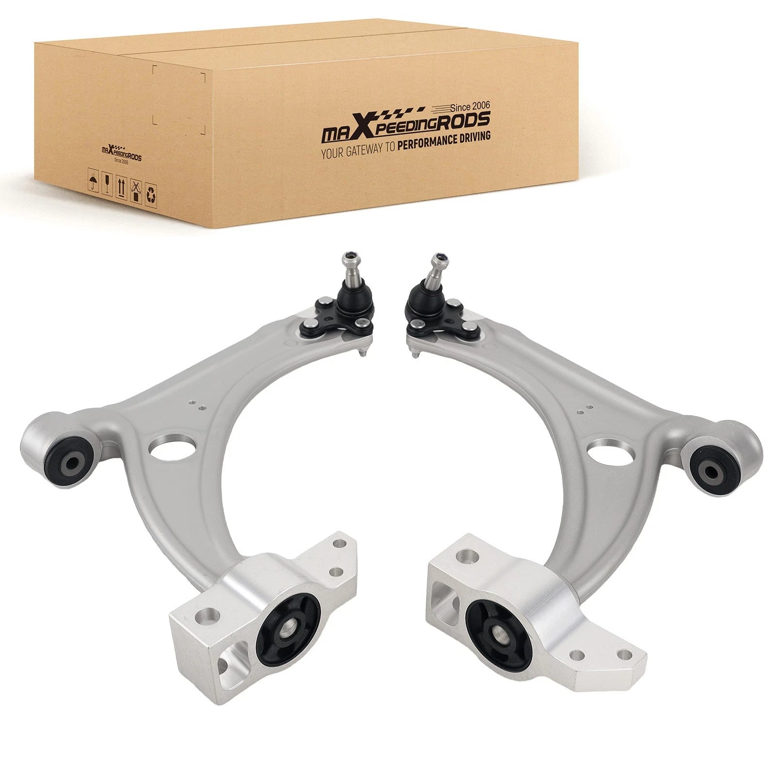 2x Front Lower Control Arms w/ Ball Joints for Volkswagen Passat Tiguan CC 06-10