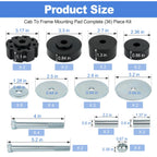 Cab to Frame Mounting Pad Set for Ford Truck F100 F250 (1967–1972)