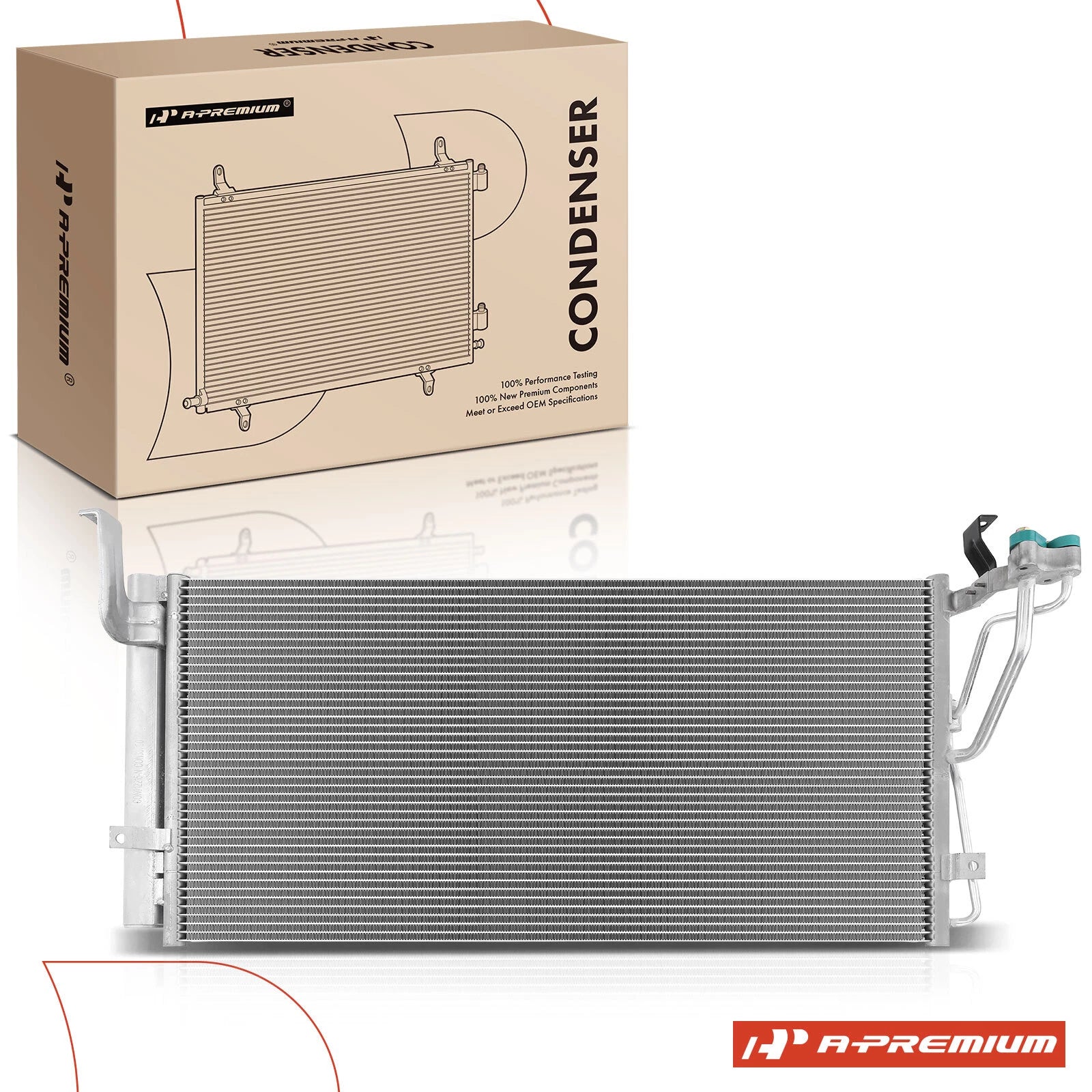 A/C Condenser with Receiver Drier for Hyundai Sonata Kia Optima