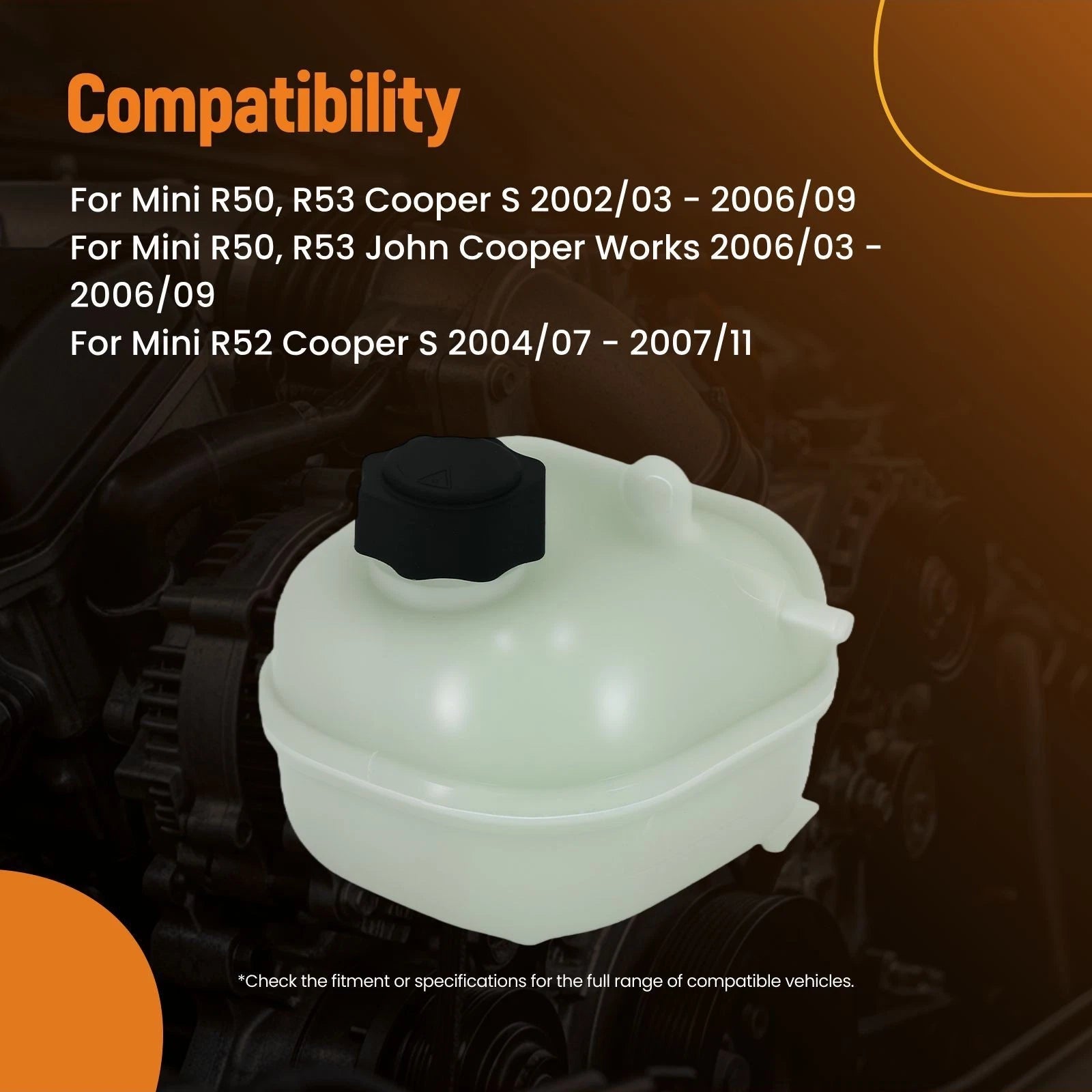 Coolant Overflow Tank for Mini R50 R52 John Cooper Works (2002–2007) 17137529273
