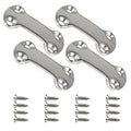 Set of 4 Stainless Steel Pad Eye Plates for Boat and RV Cargo