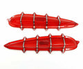 Tail Light Lenses with Trim Bars Replacement for 1959 Chevy Impala Bel Air