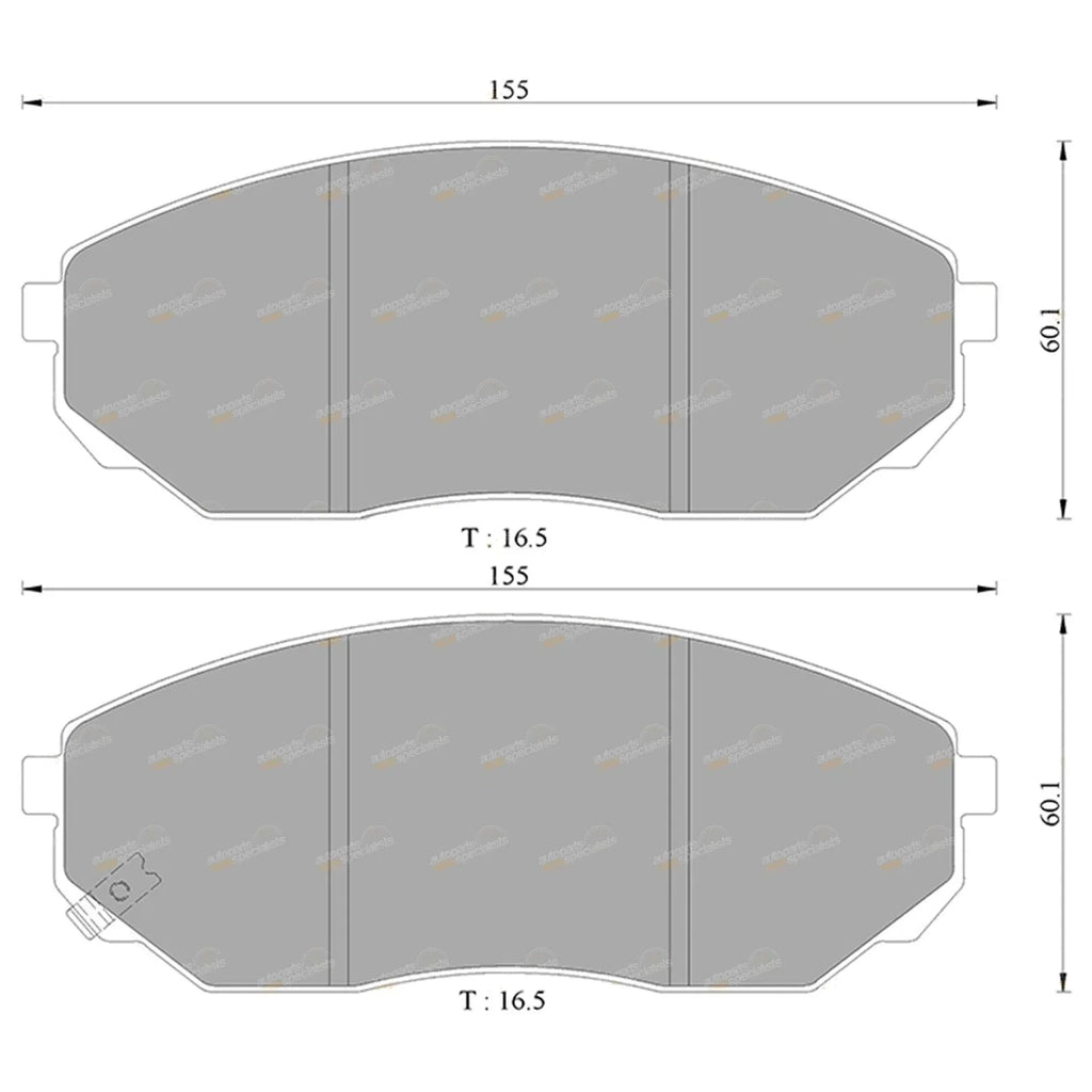 Front Disc Brake Pads Set for Kia Sorento (2003 - 2009)