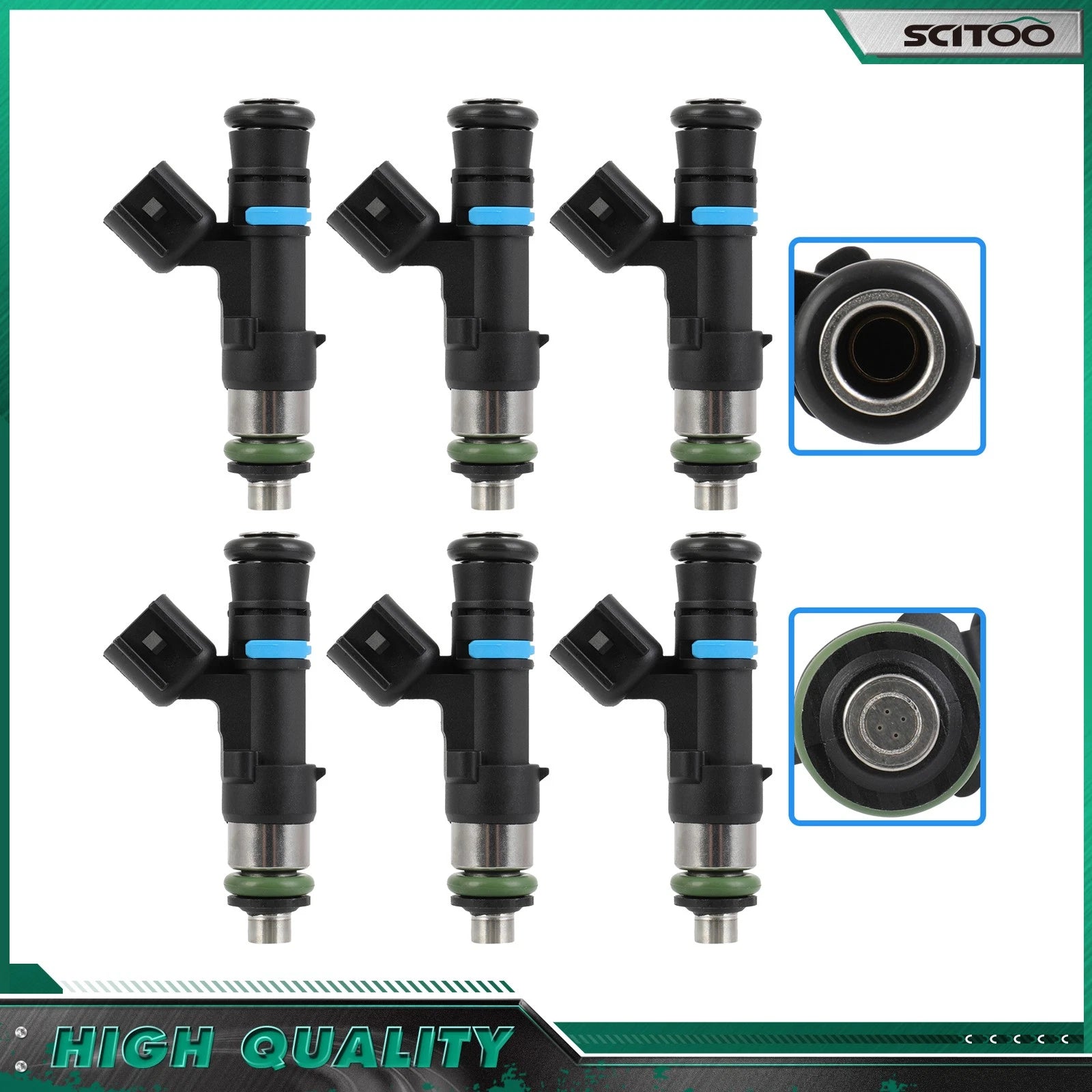 Set of 6 Fuel Injectors for Ford Mustang Ranger Explorer Mercury 4.0L (1997–2004)
